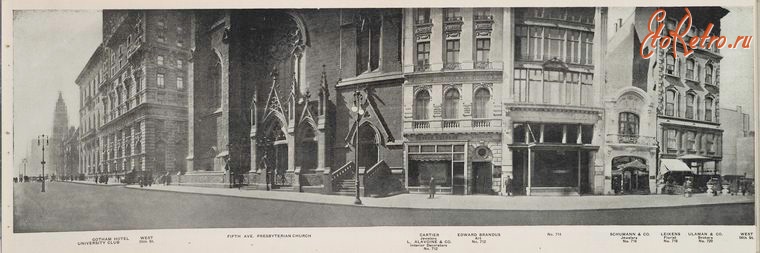 Нью-Йорк - Манхэттен. Пятая авеню и Западная 54-я ул., 1911