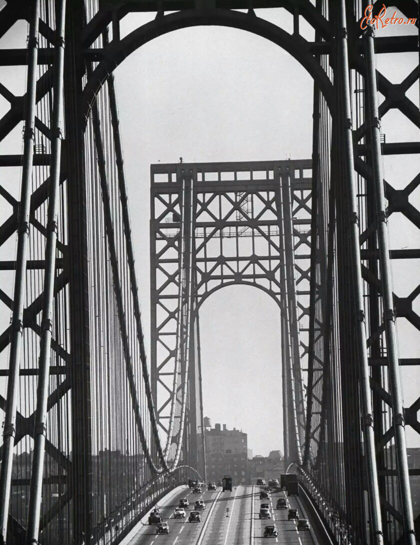 Нью-Йорк - Мост Джорджа Вашингтона в Нью-Йорке