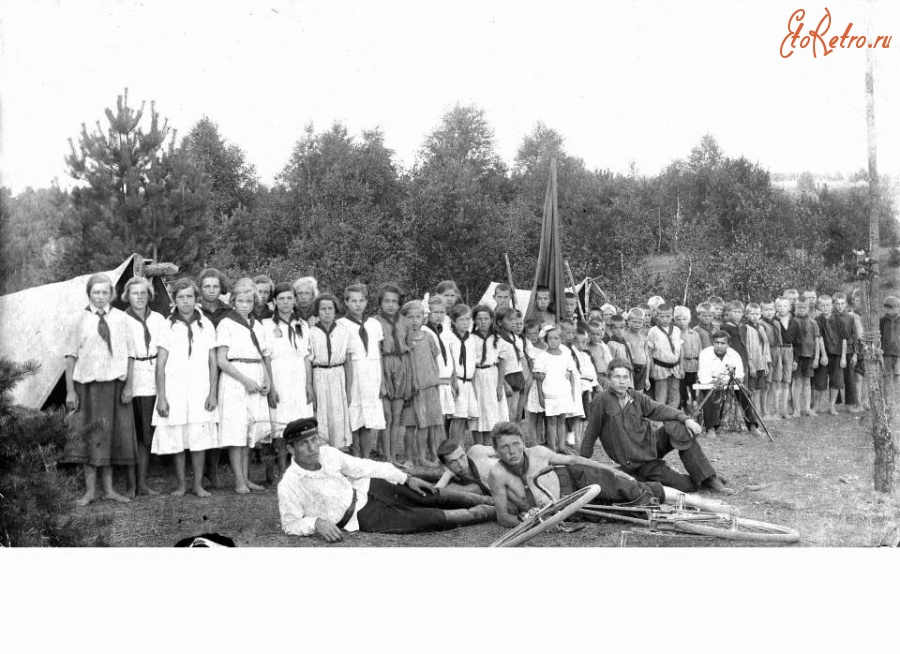 Павловская Слобода - Палаточный пионерлагерь в Павловской Слободе, 1928 год