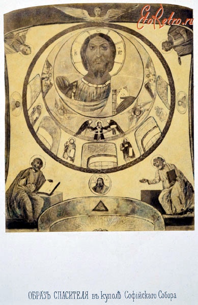 Великий Новгород - Фреска Христа Pantocrator