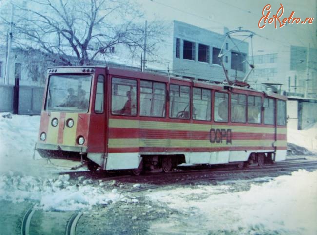 Саратов - Трамвай с реактивным снегоочистителем