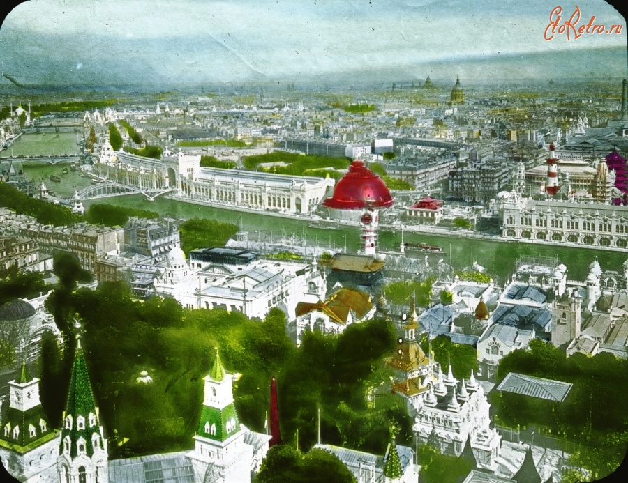 Париж - Paris Exposition: aerial view, Франция,  Иль-де-Франс,  Париж