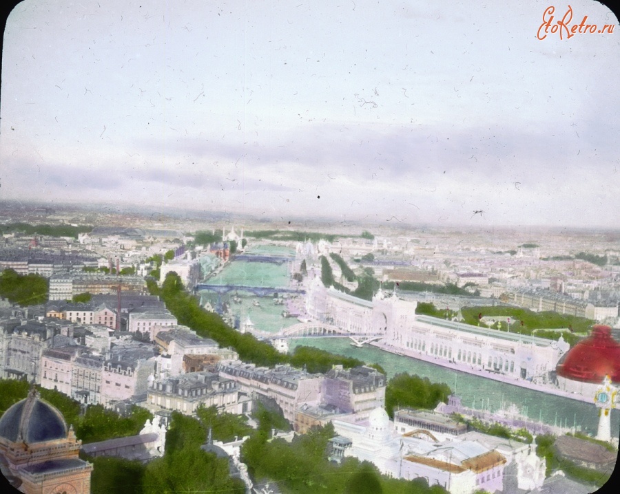 Париж - Paris Exposition: aerial view, Франция,  Иль-де-Франс,  Париж