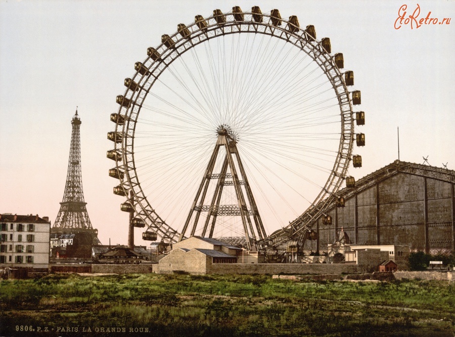Париж - La grande roue. Paris,_France. Франция,  Иль-де-Франс,  Париж