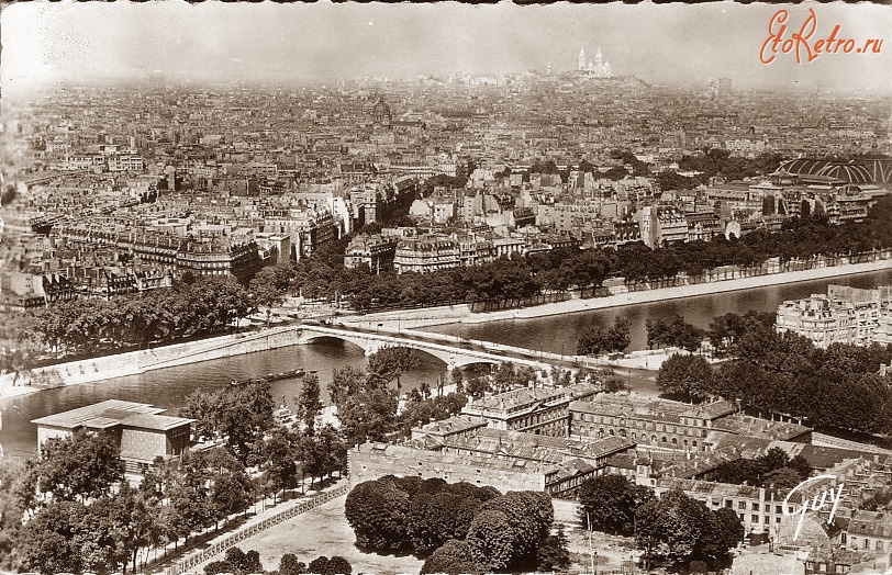 Париж - PARIS, PANORAMA, vue prise de la tour Eiffel Франция,  Иль-де-Франс,  Париж