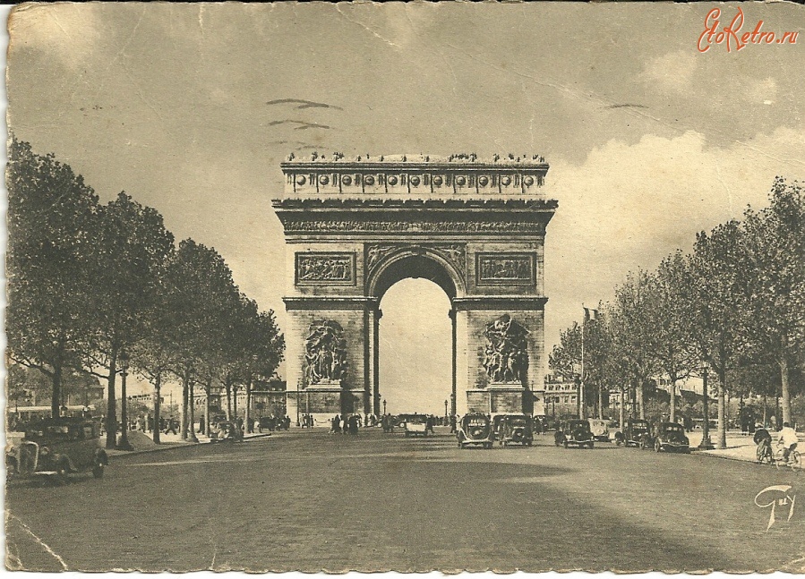 Париж - Paris parc de l'Etoile et l'Arc de Triomphe Франция,  Метрополия Франция,  Иль-де-Франс,  Париж