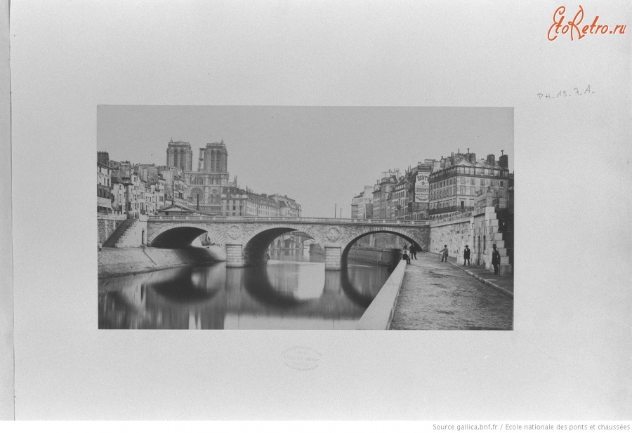 Париж - Вид Нового моста Сен-Мишель, 1857