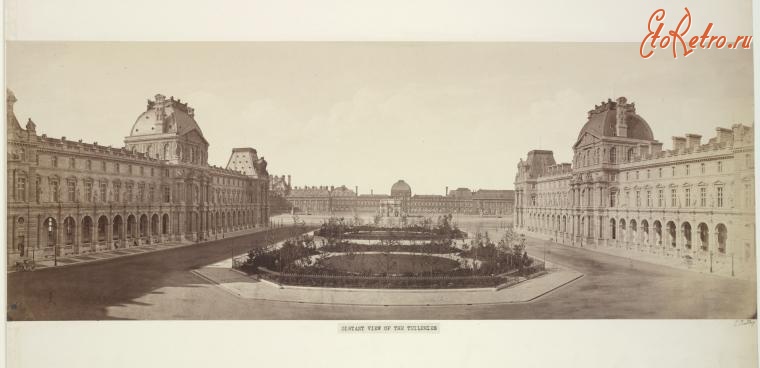 Париж - Удалённый вид на Тюильри, 1857