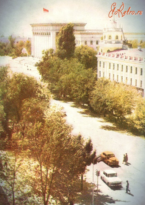 Алма-Ата - Улица Комсомольская, пересечение с улицей Панфилова, 1950-1960