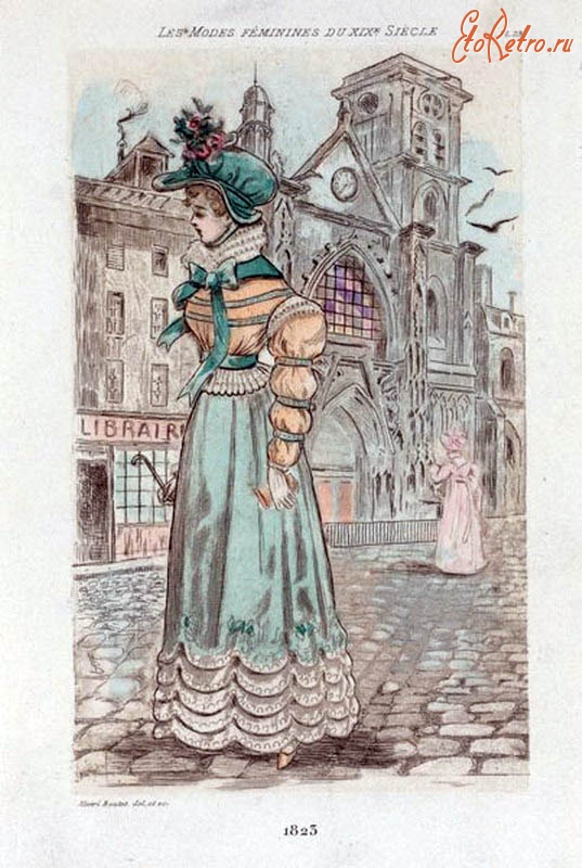 Ретро мода - 2. Моды за 19 век. Набор открыток 1823-1842