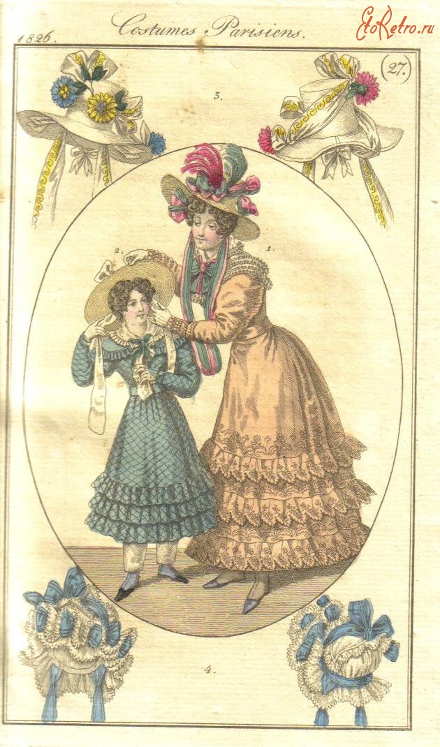 Ретро мода - 1826. Journal des Dames et des Modes.