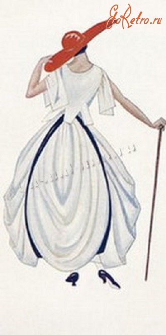Ретро мода - В.Мухина. Эскиз костюма. Журнал мод Ателье 1923 г.