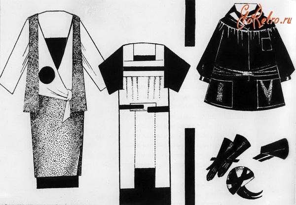 Ретро мода - Иллюстрация к статье А.Экстер Простота и практичность в одежде. Журнал 