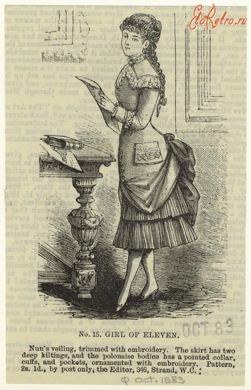 Ретро мода - Детский костюм. Англия, 1880-1889.