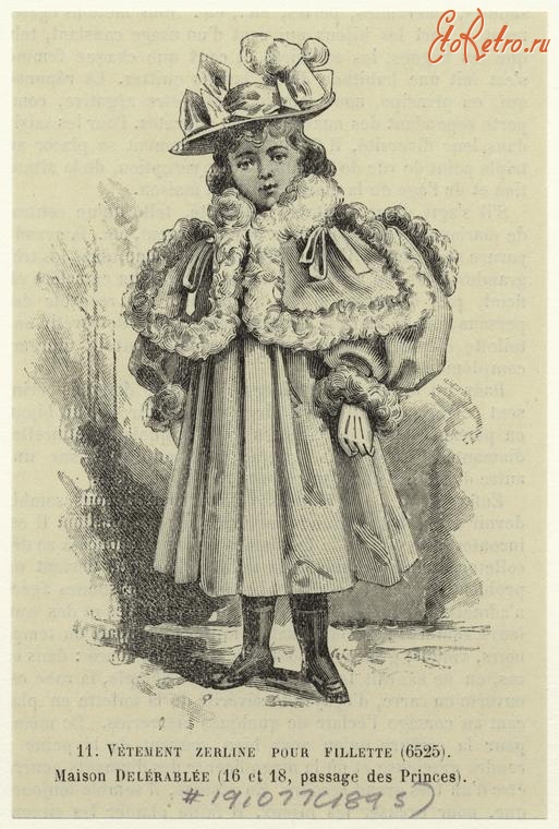 Ретро мода - Детский костюм . Франция, 1890-1899. Одежда для девочки, 1895
