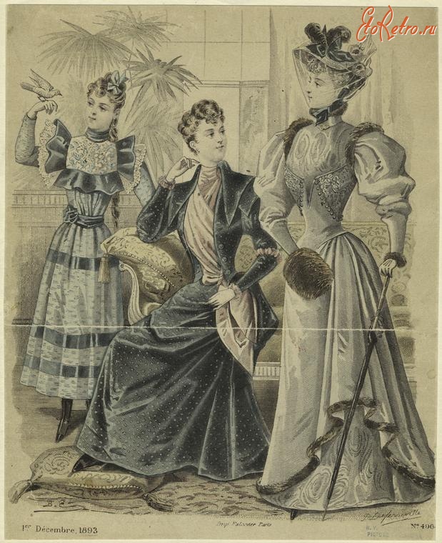 Ретро мода - Детский костюм . Франция, 1890-1899. Парижская мода, 1893