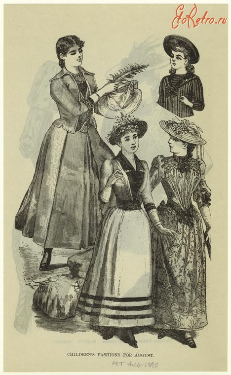 Ретро мода - Детский костюм. США, 1890-1899. Детская мода, август 1890