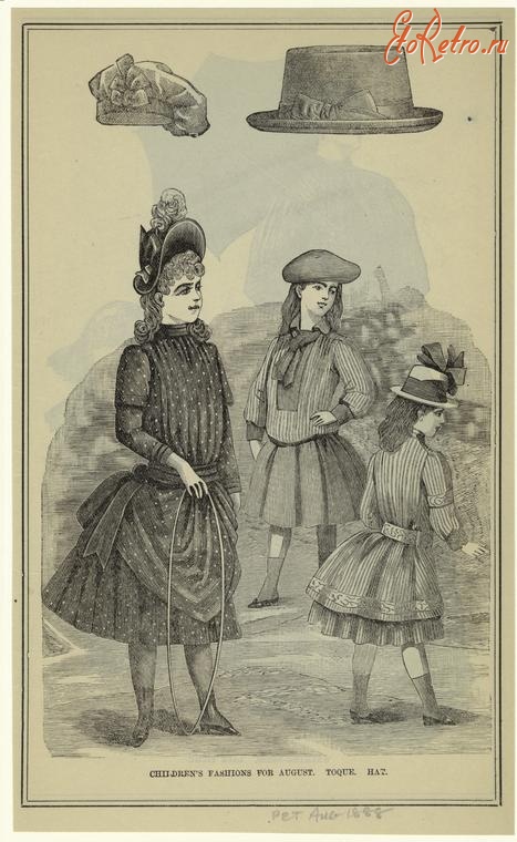 Ретро мода - Детский костюм. США, 1880-1889. Детская мода, август 1888