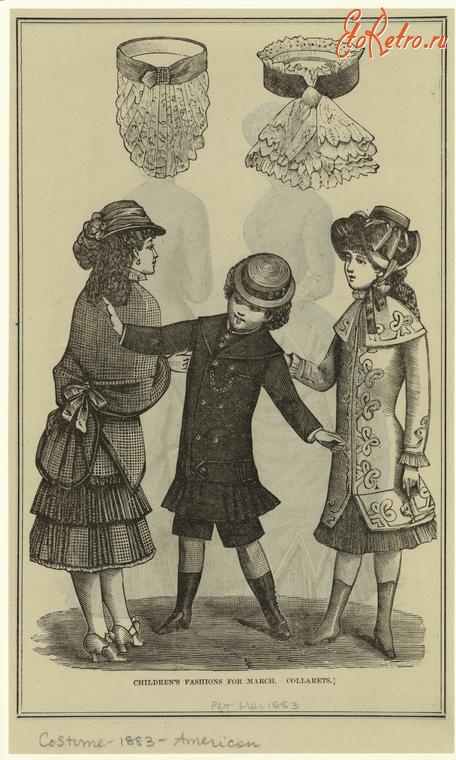 Ретро мода - Детский костюм. США, 1880-1889. Детская мода, 1883