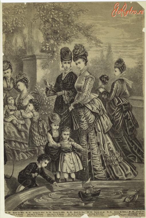 Ретро мода - Детский костюм. Германия, 1870-1879. Одежда для прогулок, 1870