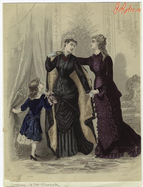 Ретро мода - Детский костюм. Франция, 1870-1879. Одежда для посещений