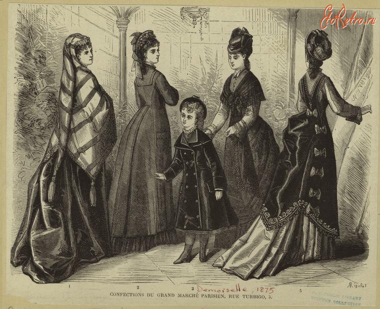Ретро мода - Детский костюм. Франция, 1870-1879. Одежда для прогулок, 1875