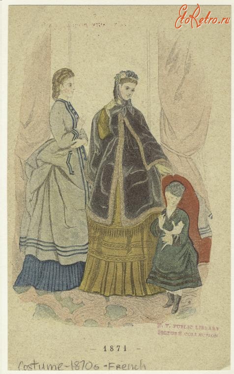 Ретро мода - Детский костюм. Франция, 1870-1879. Одежда для посещений, 1871