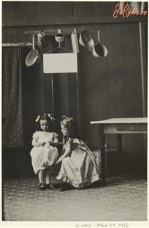 Ретро мода - Детский костюм, 1910-1919. Платья для девочек, 1916