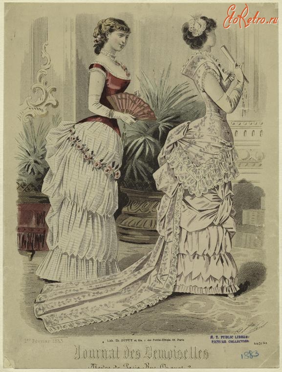 Ретро мода - Женский костюм. Франция, 1880-1889. Одежда для визитов, 1883