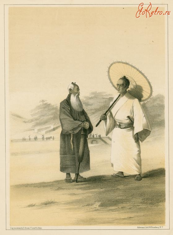 Ретро мода - Япония. Мужской костюм среднего класса, 1859