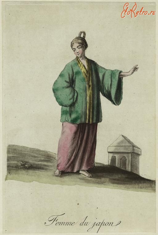 Ретро мода - Костюм японской женщины, 1787