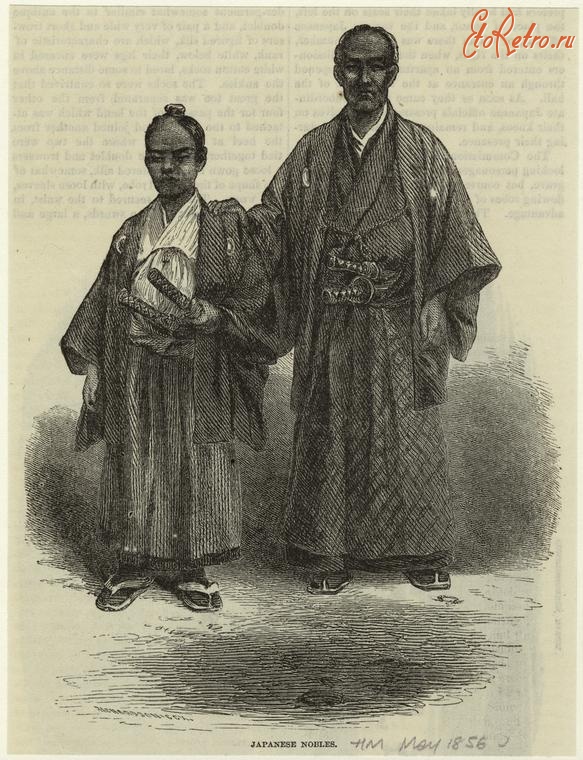 Ретро мода - Одежда японских дворян, 1859