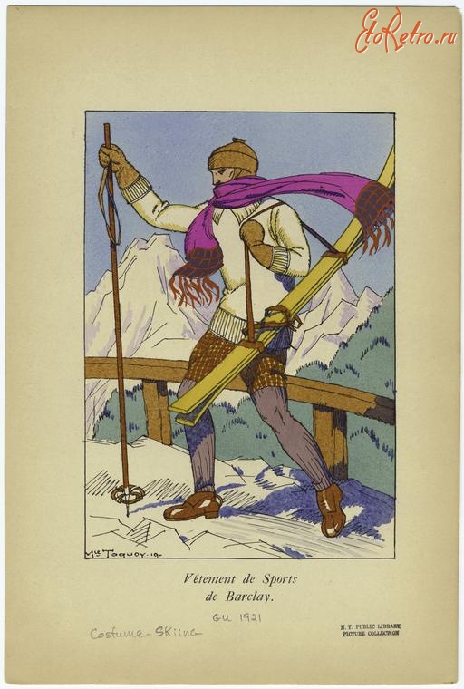 Ретро мода - Мужской лыжный костюм