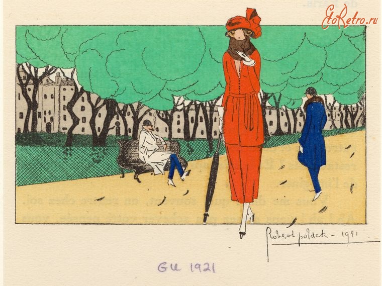 Ретро мода - Костюм 1920-1929. Красный костюм для прогулок