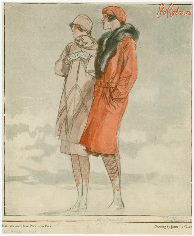 Ретро мода - Костюм 1920-1929. Шляпы и пальто от Пек и Пек