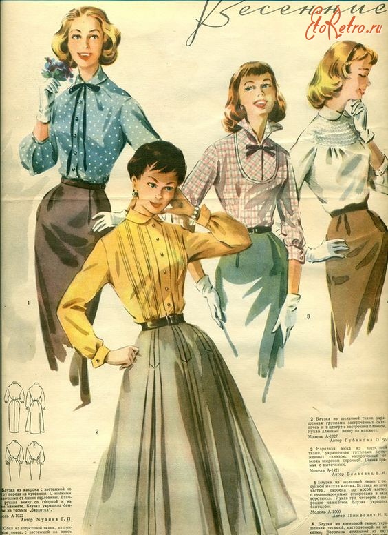 Ретро мода - Ретро мода.  Советские  весенние  платья.