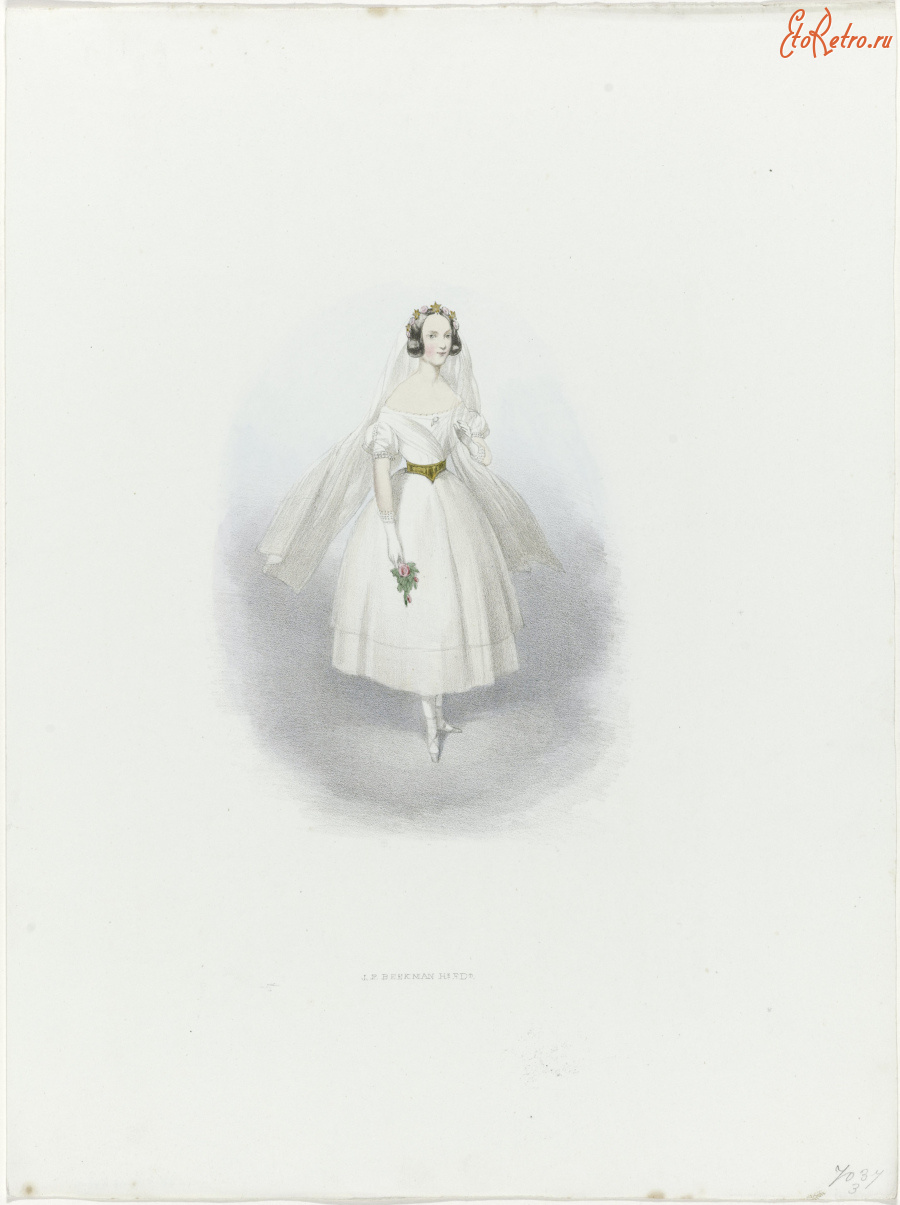 Ретро мода - Женщина в историческом костюме невесты
