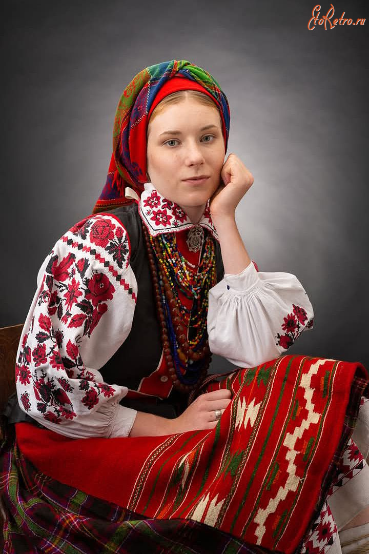 Ретро мода - Український народний одяг.  Житомирська  область.