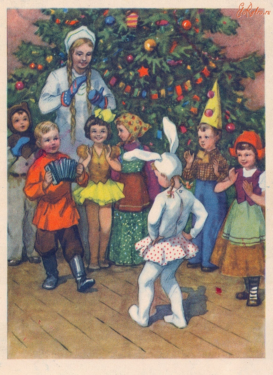 старые новогодние открытки с детьми | Дзен