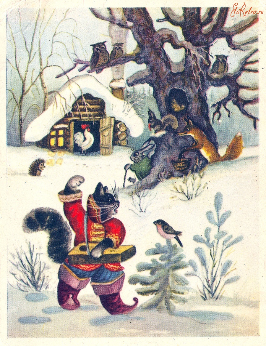 Юрий Васнецов иллюстрации зима