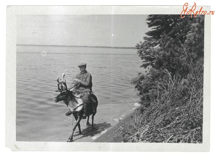 Ретро открытки - Открытка. Сахалин. На озере Невском.