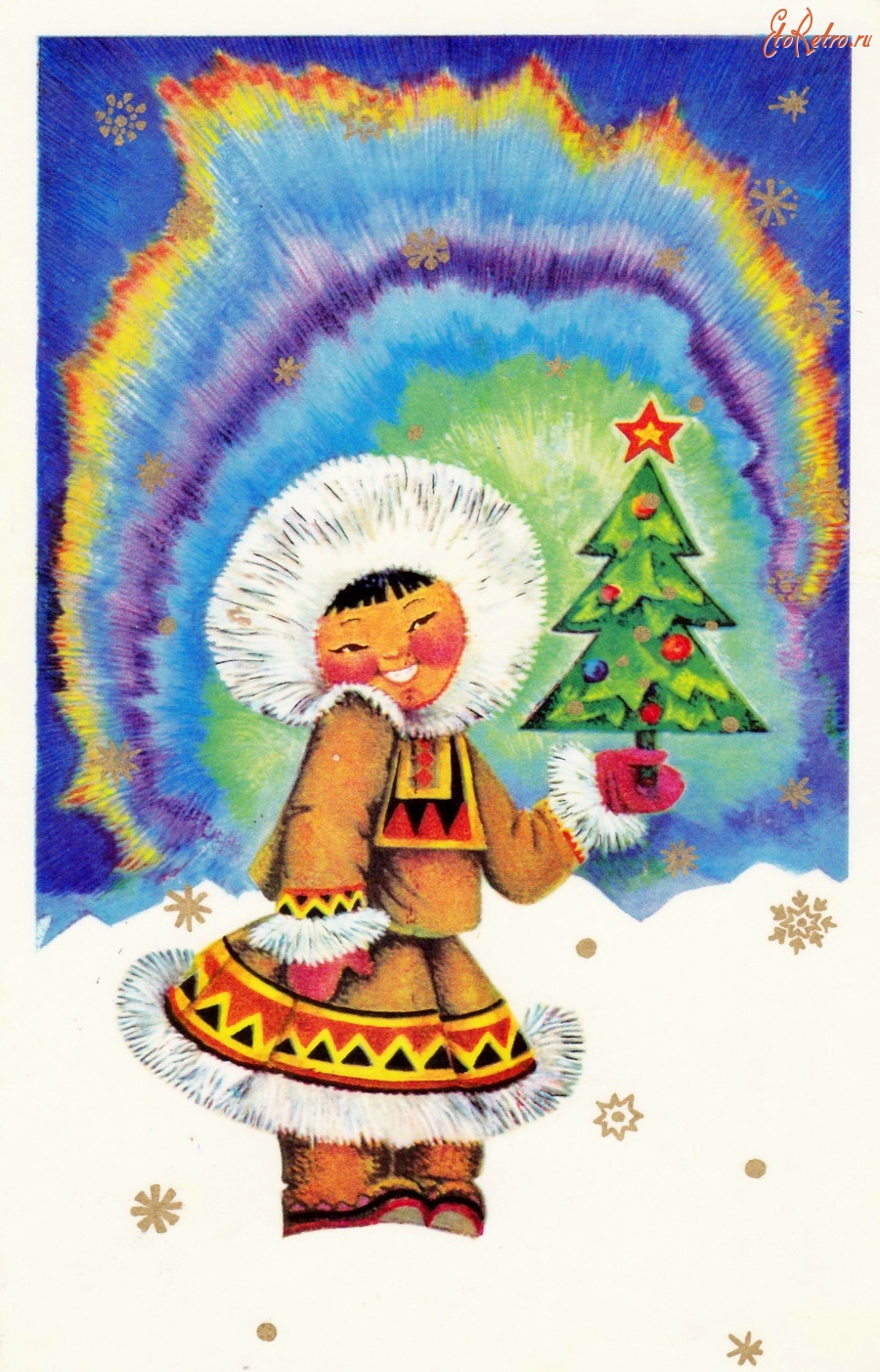 Новогодние открытки 1976