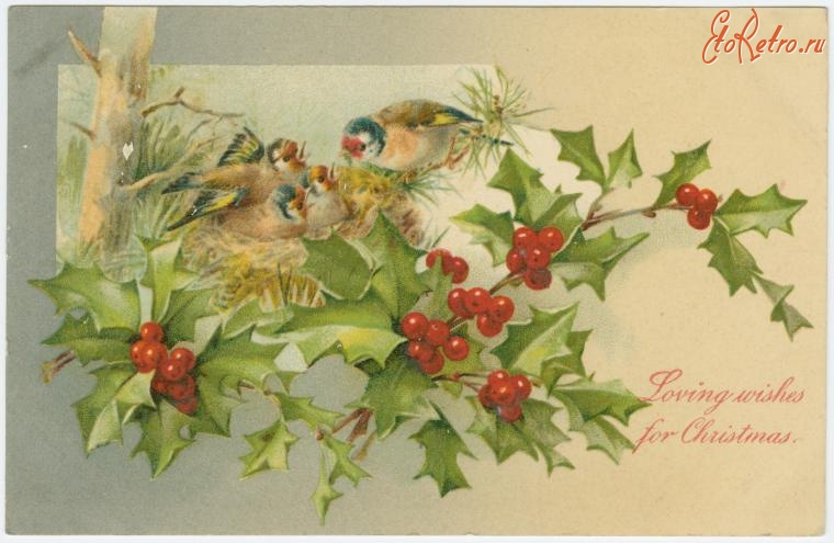 Ретро открытки - Рождественские пожелания с любовью
