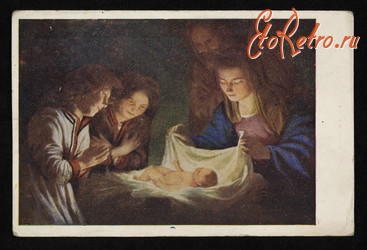 Ретро открытки - Веселих Свят  Різдва Христового!