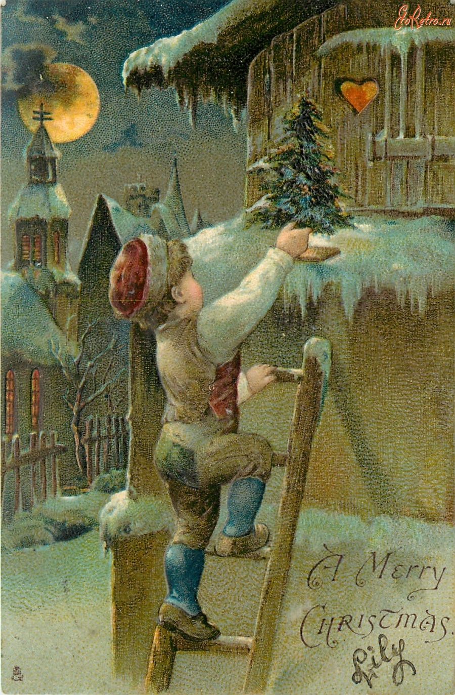 Старинные немецкие открытки с новым годом