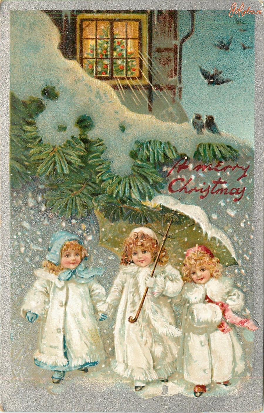 Рождественские открытки винтаж