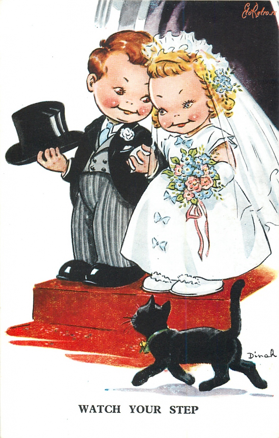 Винтажные картинки Кошачья свадьба