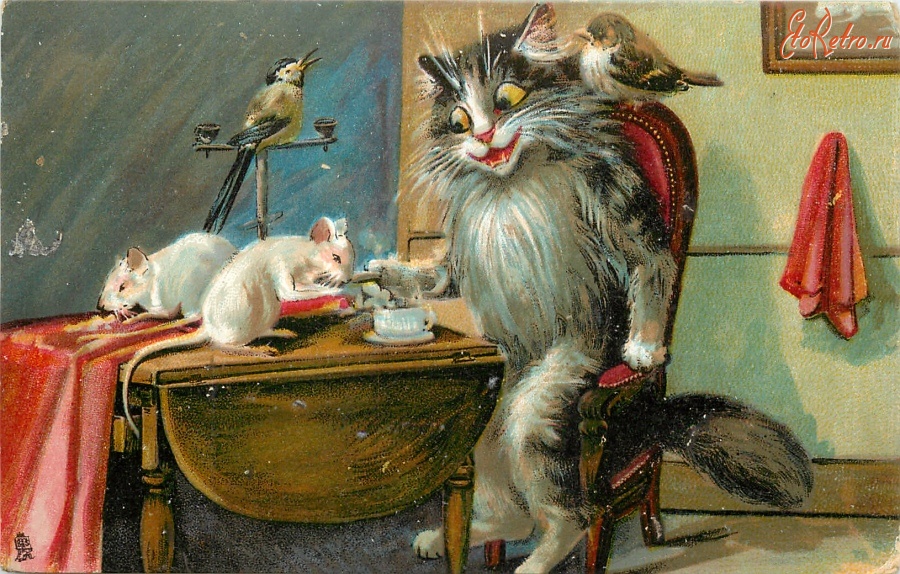Прическа крысы мыши и кошки 19 века