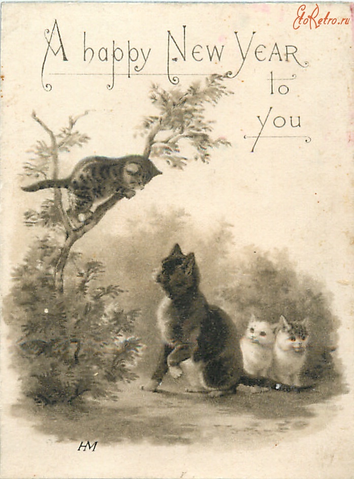 Котёнок в кружке: открытки с новым годом - инстапик
