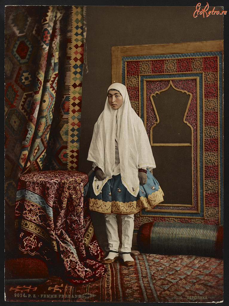 Ретро открытки - Персиянка, Персидская девушка